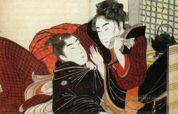  bijin Pintura al %c3%b3leo - Una escena del poema de la almohada 1788 Kitagawa Utamaro Ukiyo e Bijin ga.